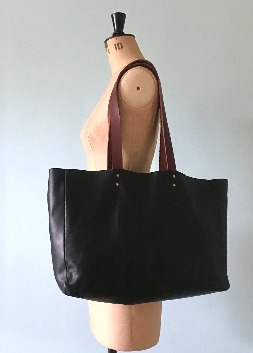 Roots leather outlet tote