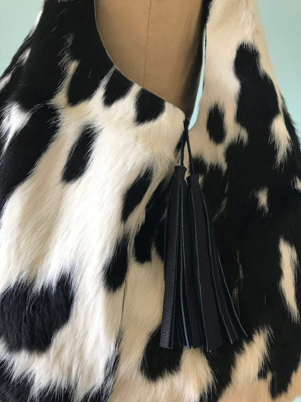 Cowhair Slouch large tote bag