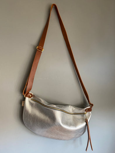 Large Half Moon in silver