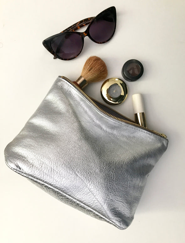 Leather cosmetics clutch - Frankie