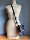 black leather crossbody handbag