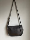 black leather crossbody purse