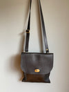 black leather crossbody handbag