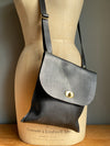 black leather crossbody purse