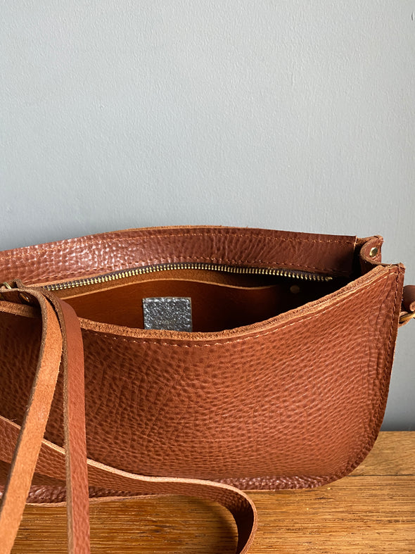 Brown leather Birdie crossbody bag