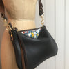 Dark brown leather crossbody purse