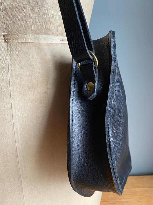 Black leather Birdie crossbody bag