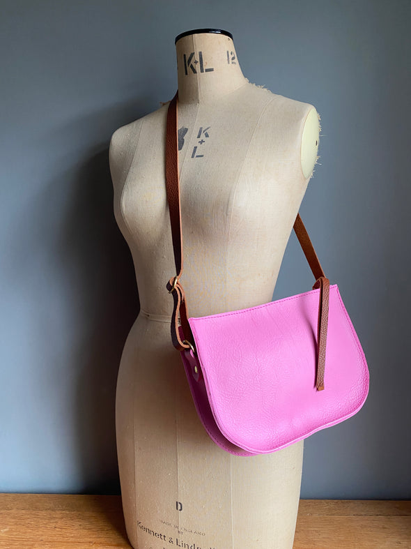 Pink leather Birdie crossbody bag