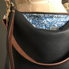 dark brown leather purse