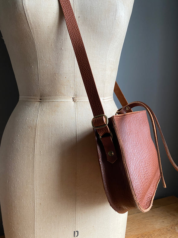 Brown leather Birdie crossbody bag