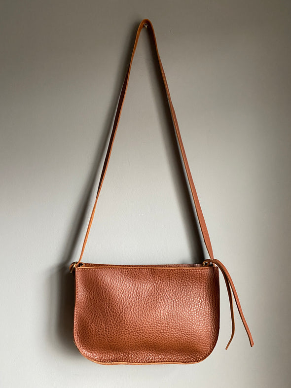 Brown leather Birdie crossbody bag