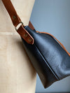 black leather crossbody purse