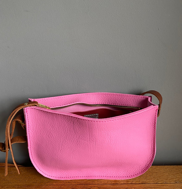 Pink leather Birdie crossbody bag