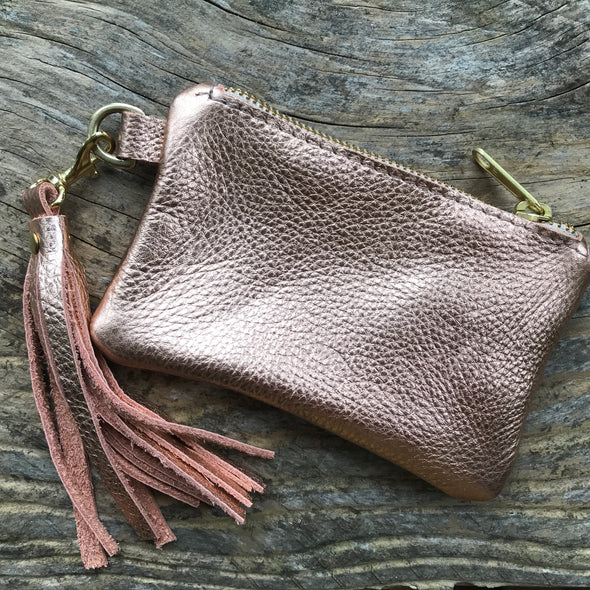 metallic leather purse, silver purse, gold purse