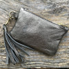 metallic leather purse, silver purse, gold purse