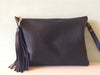 Navy blue leather Clarke clutch, blue leather iPad bag, iPad case, navy clutch purse