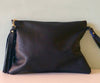 Navy blue leather Clarke clutch, blue leather iPad bag, iPad case, navy clutch purse