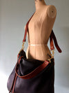 Leather bag, large black crossbody Dumpling 2 bag, black leather purse, black shoulder bag, leather bag