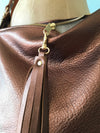 Bronze leather Miss Mason bag, metallic copper leather handbag, bronze evening purse, bronze leather crossbody bag