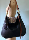 Leather bag, large black crossbody Dumpling 2 bag, black leather purse, black shoulder bag, leather bag