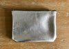 SALE!  Leather purse, silver leather purse, coin purse, bag tidy, leather pouch