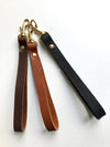 Leather wrist strap, key fob, leather key chain, brown leather wrist strap, black leather wrist strap