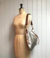 Leather Dumpling bag, soft gold leather handbag, champagne gold leather messenger bag, gold leather purse