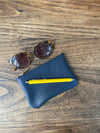 SALE PRICE!  Leather purse, navy blue leather Wicket purse, coin purse, bag tidy, leather pouch