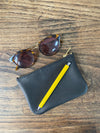 SALE PRICE!  Leather purse, black leather Wicket purse, coin purse, bag tidy, leather pouch