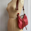 Red leather handbag, soft red Sweet Dumpling leather purse, red crossbody bag,  shoulder bag