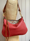 Red leather handbag, soft red Sweet Dumpling leather purse, red crossbody bag,  shoulder bag